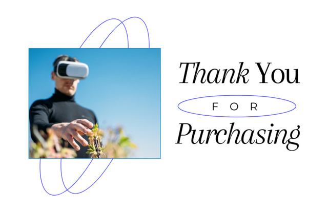 Thank You For Gadget Purchasing Thank You Card 5.5x8.5in Design Template