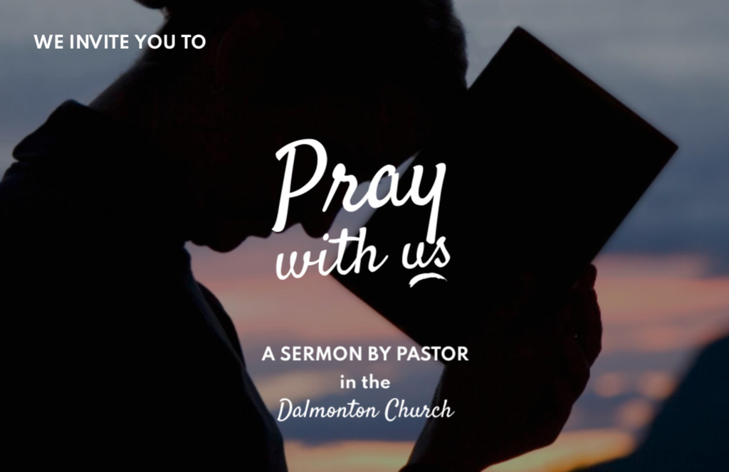 Invitation to Come to Prayer in Church Flyer 5.5x8.5in Horizontal Modelo de Design