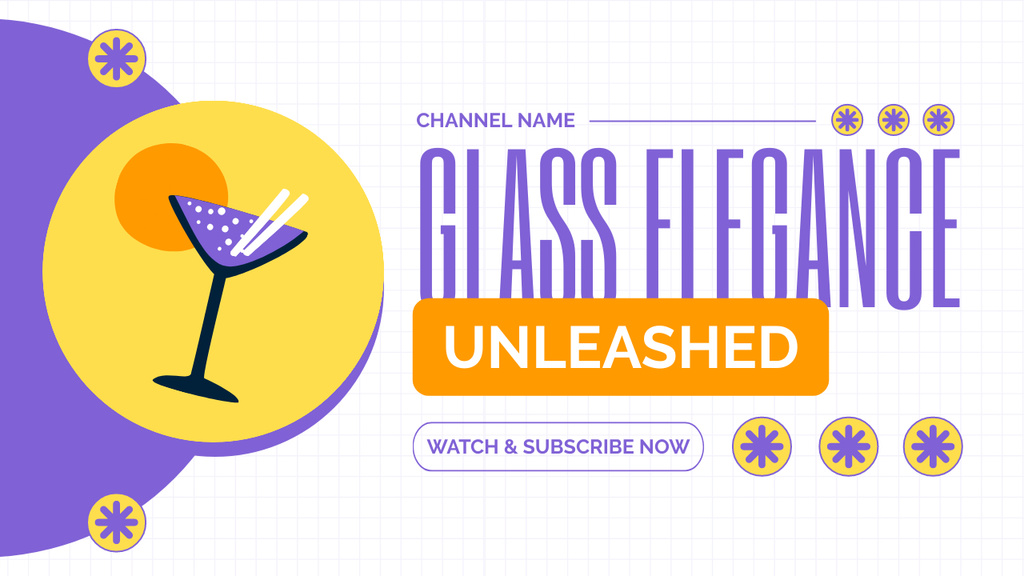 Glassware Elegance In New Vlog Episode Youtube Thumbnail Šablona návrhu