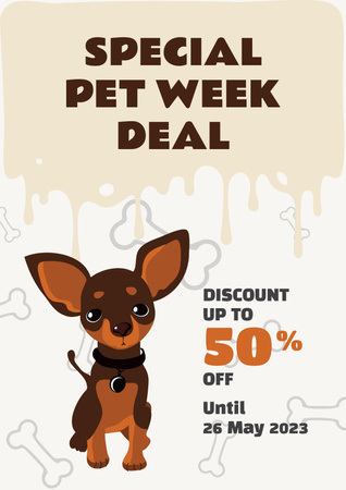 Pet Week Deal Poster Poster Design Template