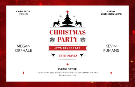 Magic Christmas Party Celebration Ad Flyer 5.5x8.5in Horizontal Design Template