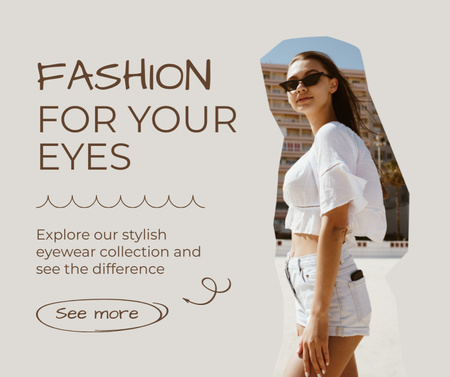 Stylish Eye Fashion Offer Facebook Design Template