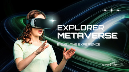 Designvorlage Explore Metaverse In VR für Youtube Thumbnail