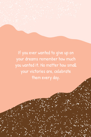 Inspiration Quote on pink pattern Pinterest Design Template