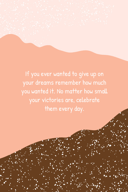 Szablon projektu Inspiration Quote on pink pattern Pinterest