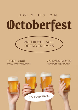 Oktoberfest Celebration Announcement Invitation – шаблон для дизайну