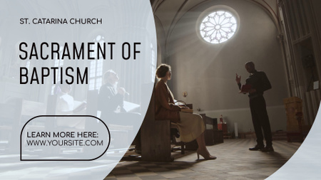 Baptist Sacrament In Old Cathedral Promotion Full HD video Tasarım Şablonu
