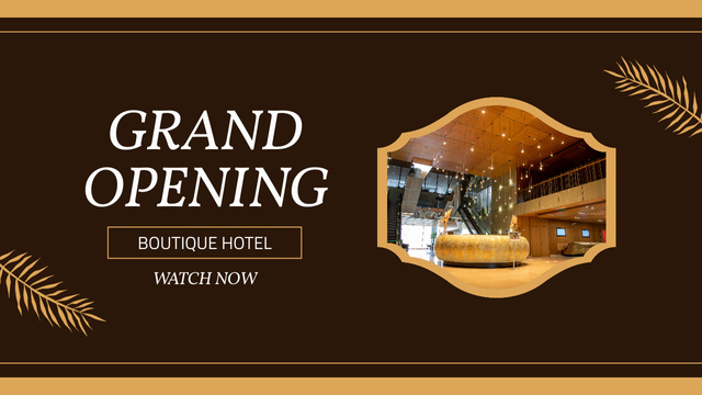Modèle de visuel Boutique Hotel Grand Opening In Vlog Episode - Youtube Thumbnail