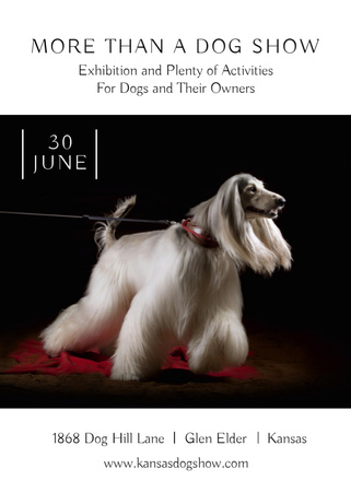 Dog Show announcement with pedigree pet Invitation Design Template