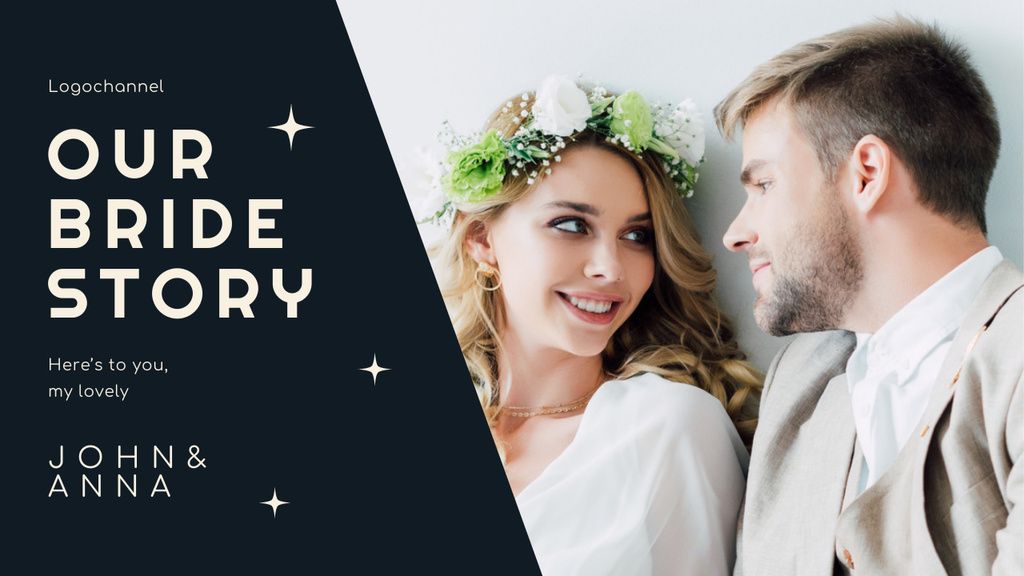 Romantic Wedding Stories Youtube Thumbnail – шаблон для дизайна