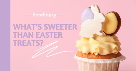 Yummy Easter Holiday Treats Facebook AD Design Template