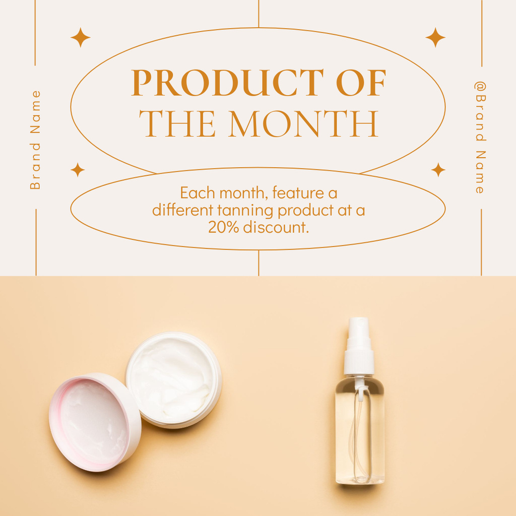 Platilla de diseño Tanning Product of the Month Instagram AD