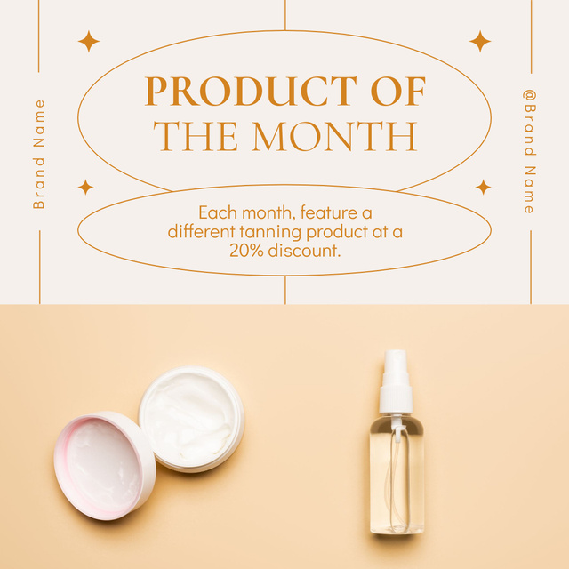 Designvorlage Tanning Product of the Month für Instagram AD