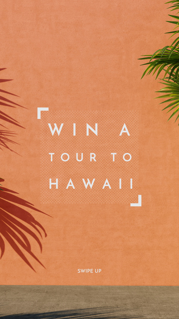 Plantilla de diseño de Summer Trip Offer Palm Trees in red Instagram Story 