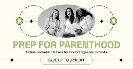 Online Courses to Prepare for Future Parenthood Facebook AD Design Template