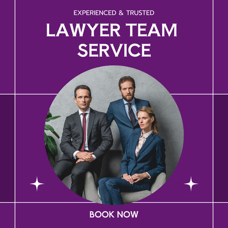 Designvorlage Lawyer Team Services Ad für Instagram