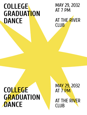 Graduation Party Event Announcement Poster US Design Template