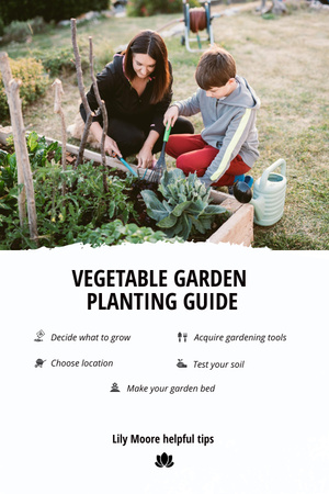 Ontwerpsjabloon van Pinterest van Vegetable Garden Planting Guide