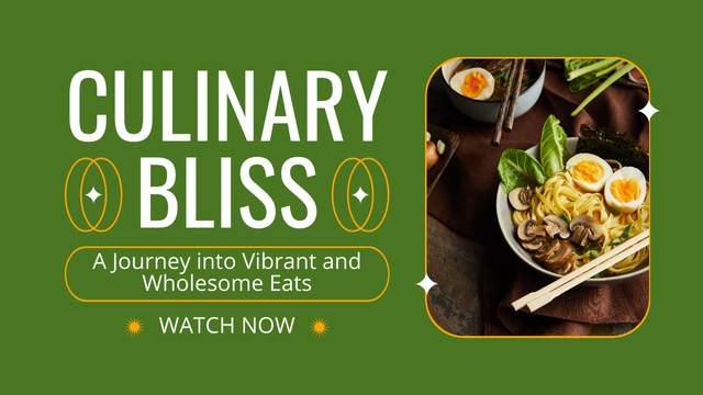 Ontwerpsjabloon van Youtube Thumbnail van Culinary Bliss at Fast Casual Restaurant