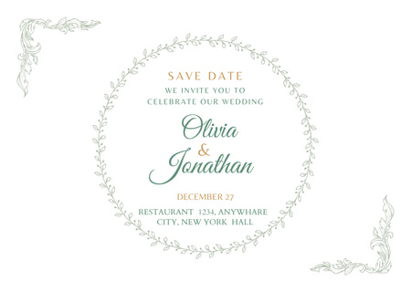 Wedding Celebration Invitation Postcard – шаблон для дизайна