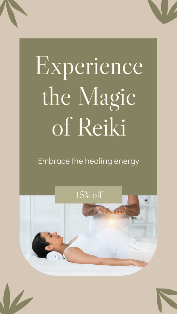 Szablon projektu Marvelous Reiki Energy Healing With Discount Instagram Story