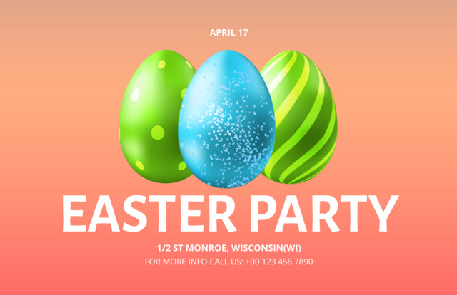 Platilla de diseño Easter Party Announcement Flyer 5.5x8.5in Horizontal