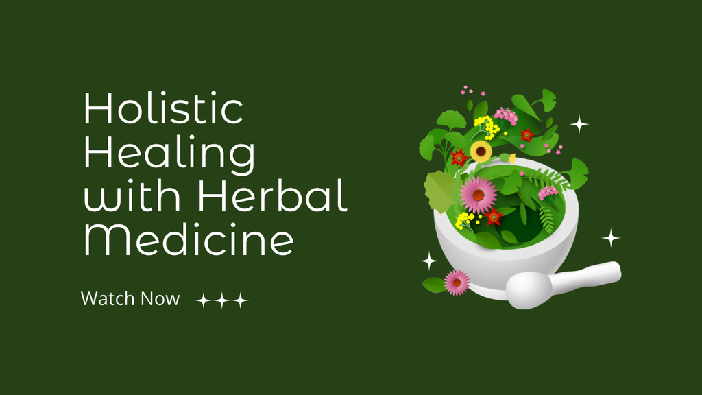 Holistic Healing With Herbal Medicine Vlog Youtube Thumbnail Modelo de Design