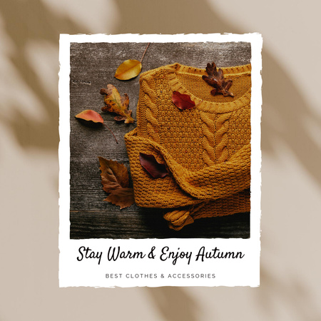 Autumn Outfits Sale Offer Social media Design Template