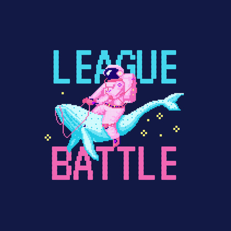 Template di design annuncio battaglia di gioco Logo