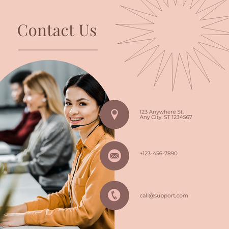 Offer of Call Center Services Instagram Design Template