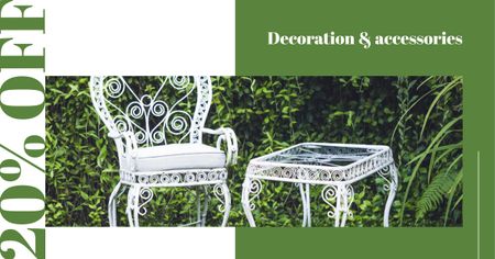 Platilla de diseño Elegant White garden Furniture Facebook AD