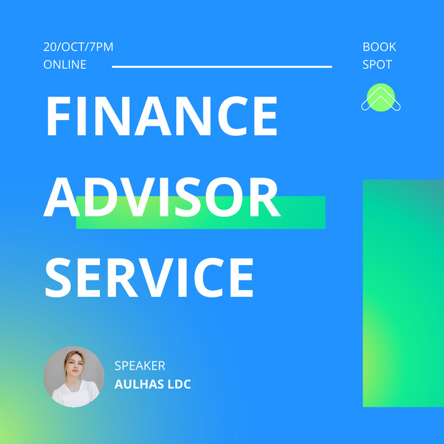 Designvorlage Online Financial Advisor Services für Instagram