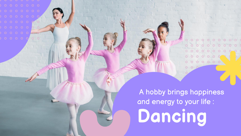 Dancing Class With Kids Youtube Thumbnail Design Template