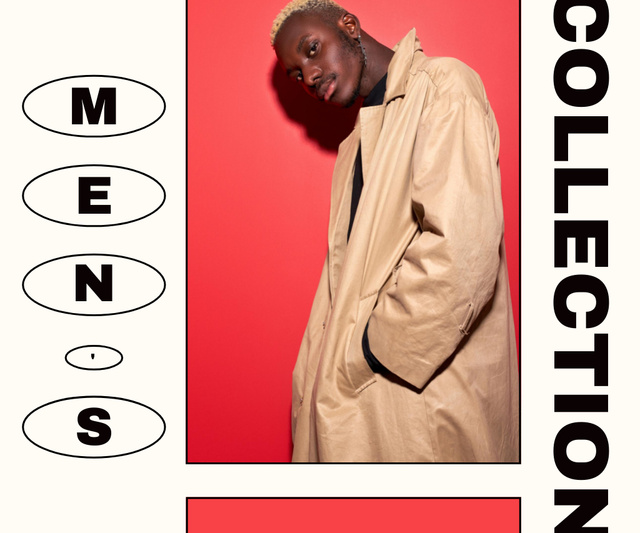 Modèle de visuel Fashion Ad with Stylish Man - Large Rectangle