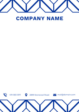 Letter from Company on Creative Geometric Pattern Letterhead Design Template