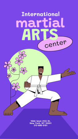 Designvorlage Martial Arts Training Announcement für Instagram Story