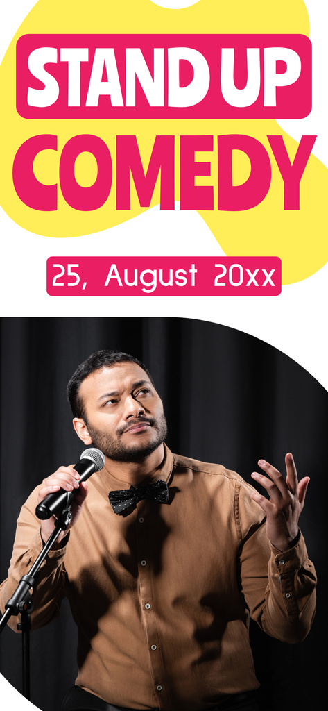 Template di design Announcement about Stand-Up Show in August Snapchat Geofilter
