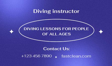 Diving Lessons Ad Business card Design Template