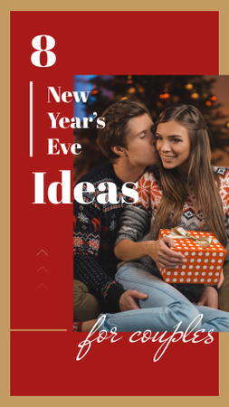 Ідеї та подарунки для святкування Нового року Instagram Story – шаблон для дизайну