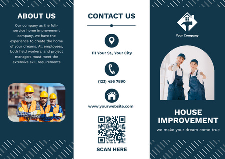 Template di design House Improvement Services by Highly Professional Team Brochure