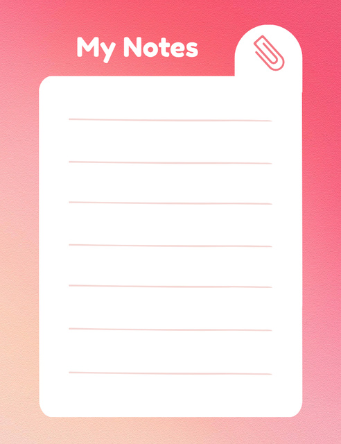 Modern Minimalist Planner in Pink Notepad 107x139mm Design Template