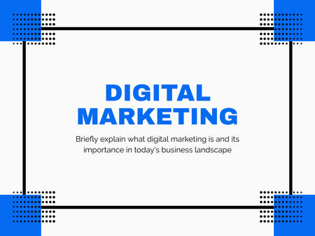 Ontwerpsjabloon van Presentation van Brief voor digitale marketing voor bedrijfseigenaren