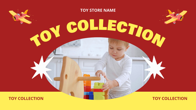 Designvorlage Cute Baby Playing Constructor from New Collection für Full HD video