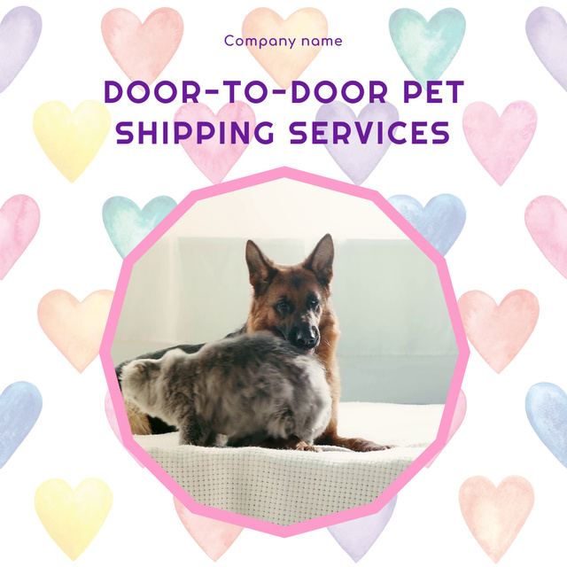 Pet Shipping Services Offer Animated Post Modelo de Design