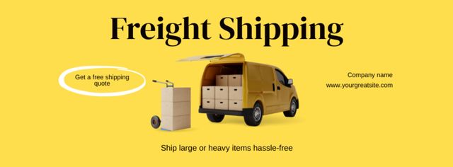 Modèle de visuel Freight Shipping by Van - Facebook cover