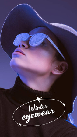 Designvorlage Winter Eyewear Fashion Ad für Instagram Story