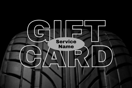 Platilla de diseño Offer of Car Services with Tire Gift Certificate