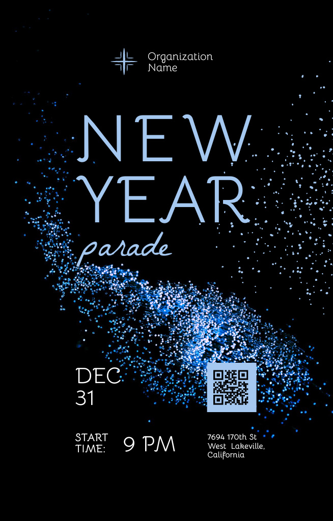 New Year Parade Announcement Invitation 4.6x7.2in Modelo de Design