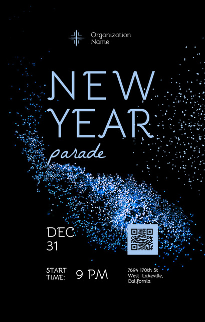 New Year Parade Announcement Invitation 4.6x7.2in Tasarım Şablonu
