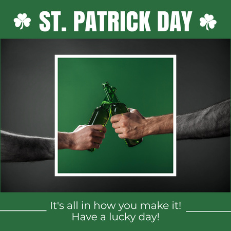 Festive Greetings on St. Patrick's Day Instagram Design Template